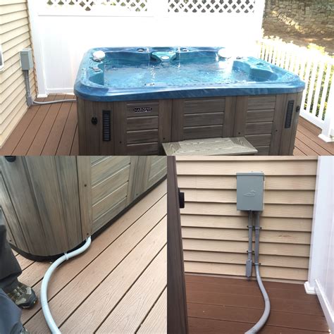 hot tub wiring above ground